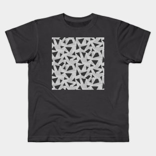 Gray Twisted Triangles Kids T-Shirt